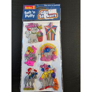 NEW NOS VTG 1983 Soft 'n Puffy Glitter Stickers Series 2 Gordy International